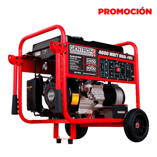 GENERADOR ELECTRICO GENTRON 4.000W GASOLINA Y GAS – ENERGIA GARANTIZADA – HECHO EN USA