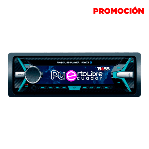 AUTORADIO MODELO MP3 50Wx4 FM MP3 BT USB CAR AUDIO Mascarilla Desmontable