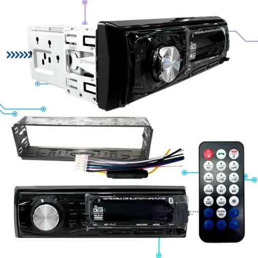 AUTORADIO BLUETOOTH MODELO MP3 50Wx4 FM MP3 BT USB CAR AUDIO - Imagen 3