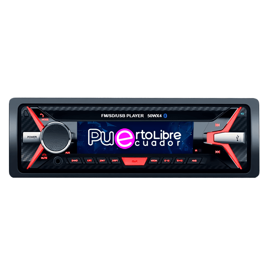 AUTORADIO BLUETOOTH MODELO MP3 50Wx4 FM MP3 BT USB CAR AUDIO Mascarilla Desmontable