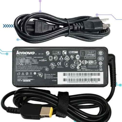 Cargador LENOVO ORIGINAL 65W SLIM Plug Rectangular 20v 3.25A - Imagen 3