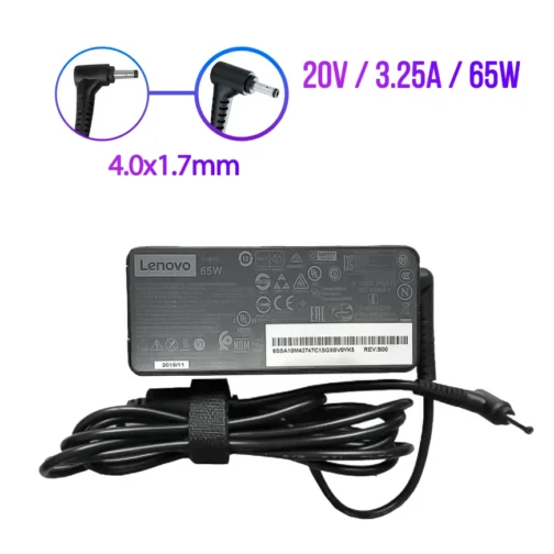 Cargador LENOVO ORIGINAL 65W SLIM Plug Redondo 20v 3.25A - Imagen 3